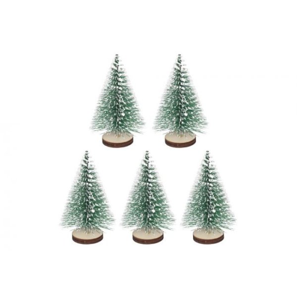Nissetillbeh�r - Granar - Frostiga - 5-pack - 7 cm