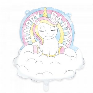 Folieballong - Happy Party Unicorn - 66 cm
