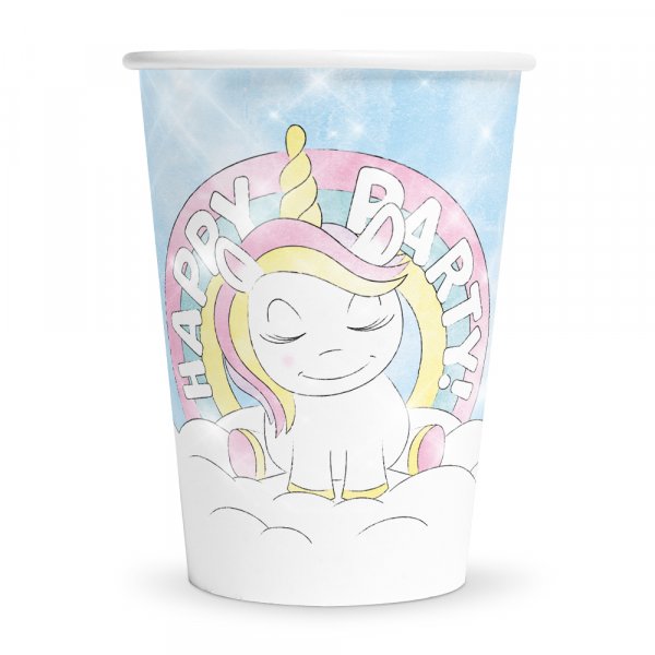 Pappmuggar - Happy Party Unicorn - 8-pack