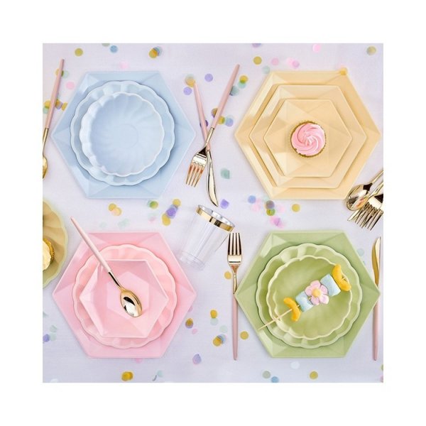 Sk�lar aprikos Hexagon, Vert Decor