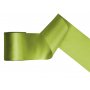 Satinband - �ppelgr�nt - (Bredd: 100 mm) - 25 meter