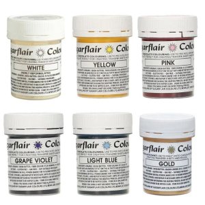 Sugarflair Chokladf�rger Unicorn 6 f�rger 6 x 35g