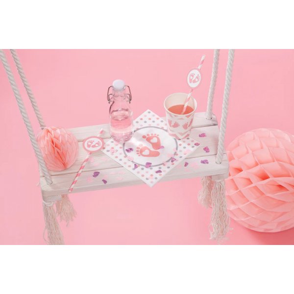 Konfetti - Babyfötter- Rosa Konfetti - Babyfötter- Rosa