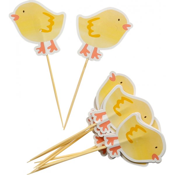 Cake picks - Kycklingar - 10-pack