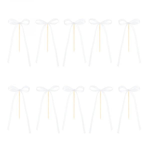 Cake Picks/Cake topper - Rosetter - Vita - 10-pack