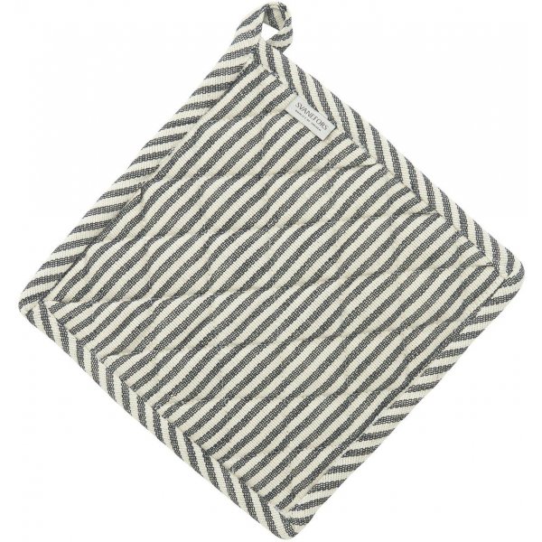 Kitty grytlapp 22 x 22 cm - Svart/vit
