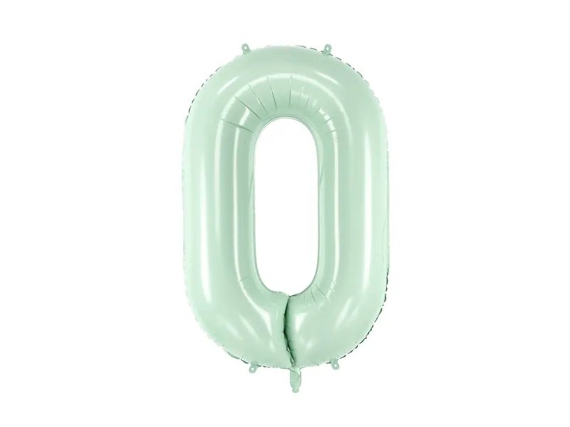 Sifferballong 0-9, pastellfärgad grön 72cm – Fyndhörnan