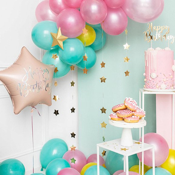 Folieballong - Happy Birthday - Rosa/Iridescent Folieballong - Happy Birthday - Rosa/Iridescent