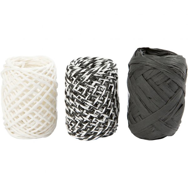 Presentsnren - 3-pack - Svart/Vit