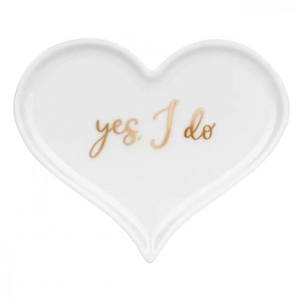 Porslinstallrik - Hjärta - Yes, I do Porslinstallrik - Hjärta - Yes, I do