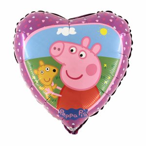 Folieballong - Greta Gris och Teddy - 46 cm