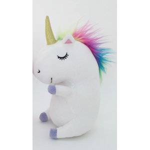 Studentdjur - Enh�rning - Vit- 20 cm