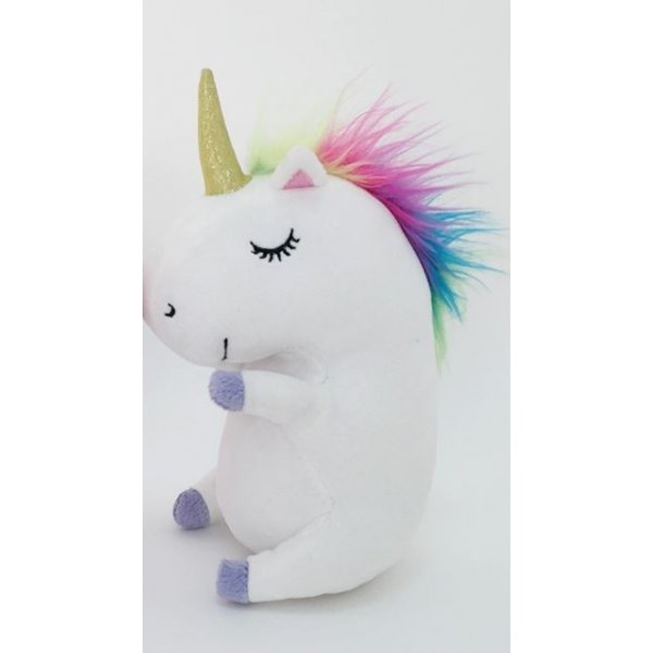 Studentdjur - Enh�rning - Vit- 20 cm