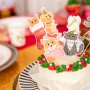 Cake picks - Julmotiv - Djur - 6-pack
