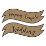Skyltar - Happy Couple/Wedding - 2-pack