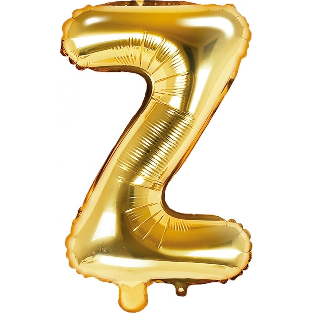 Bokstavsballonger – Guld – 35 cm – Bokstav: Z – Bokstavsballonger, Ballonger