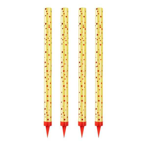 Isfacklor Guld - Extra l�nga 25 cm - 4-pack