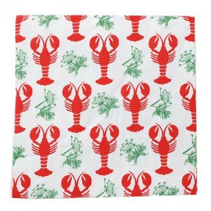 Servetter - Kr�ftskiva - Kr�fta & Dill - 20-pack