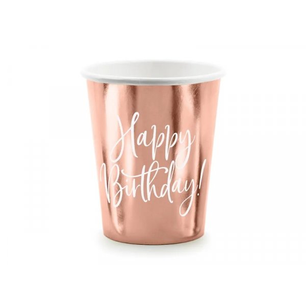 Pappmuggar Happy Birthday, ros�