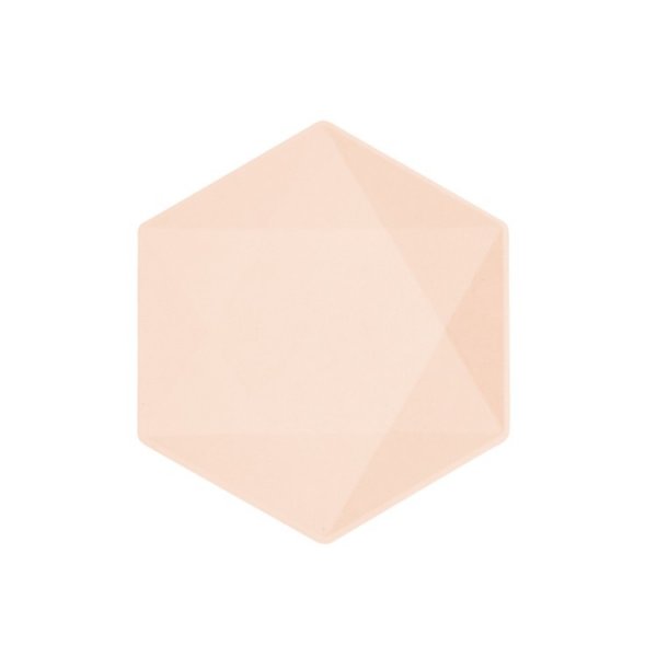Tallrikar Aprikos Hexagon, Vert Decor
