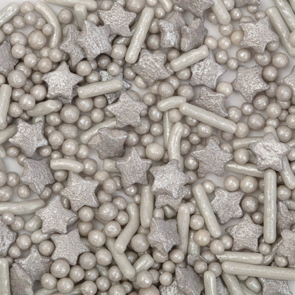 Strösselmix - Silver - PME - 76 g - Baby Shower-bakning, Baby Shower