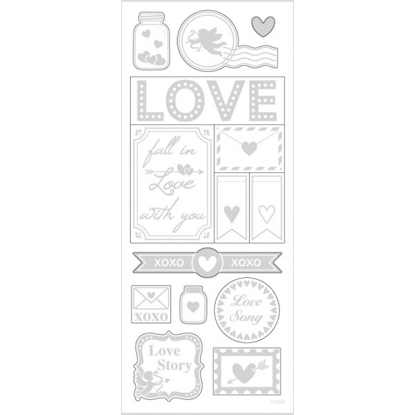 Stickers - silver - love - 10x24 cm Stickers - silver - love - 10x24 cm