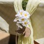 Bordsl�pare i tyg - Natur - 10 cm x 2 m