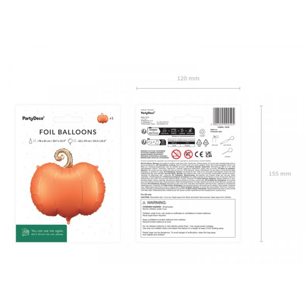 Folieballong pumpa - Mix