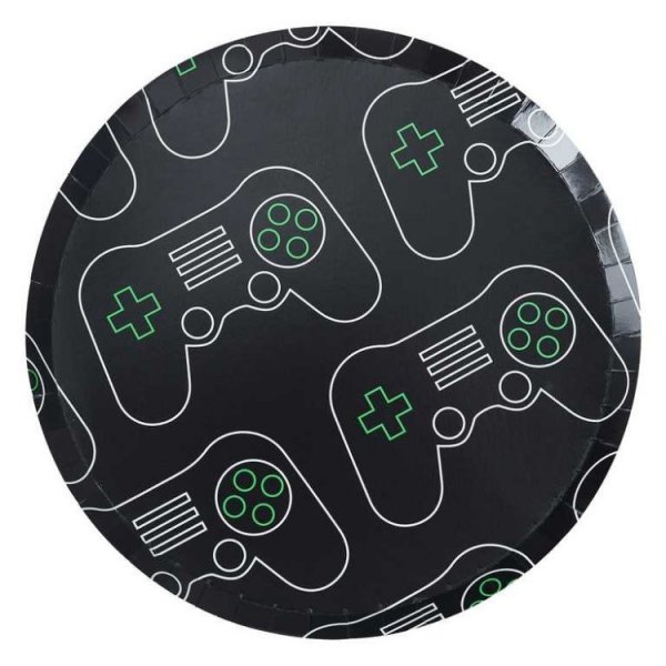 Papperstallrikar Gaming 8-pack