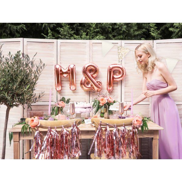 Bokstavsballonger - Rosguld - 35 cm