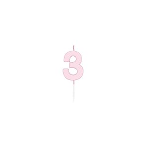 T�rtljus - Pastell Rosa - 4,5 cm - Siffra 3