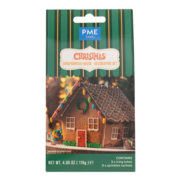 Dekorationsset till pepparkakshus - Strössel och kristyr - PME Dekorationsset till pepparkakshus - Strössel och kristyr - PME