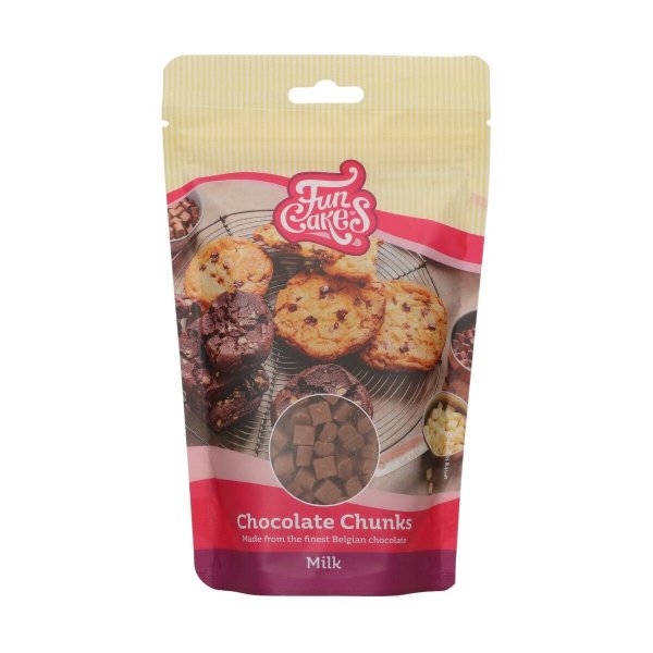 Chocolate Chunks - Mj�lkchoklad - Funcakes - 350 g