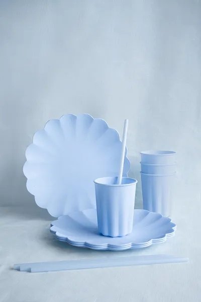 Sugr�r i plast, bl�, 12st
