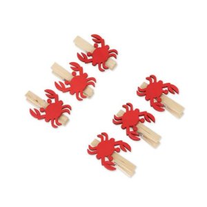 Kl�dnypor med krabbor - R�d - 6-pack