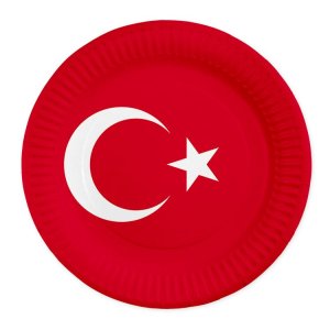 Papptallrikar - Turkiet - 23 cm - 8-pack