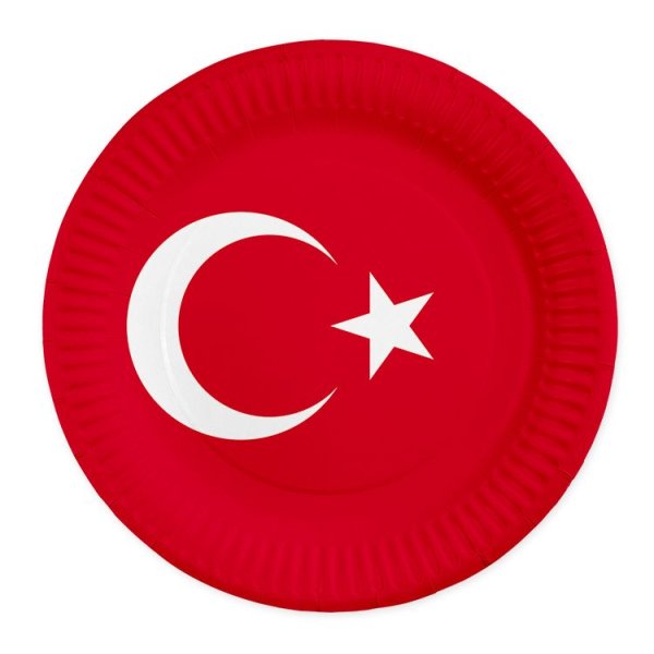 Papptallrikar - Turkiet - 23 cm - 8-pack Papptallrikar - Turkiet - 23 cm - 8-pack