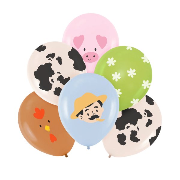 Ballongbukett - Bondg�rd - 6 st