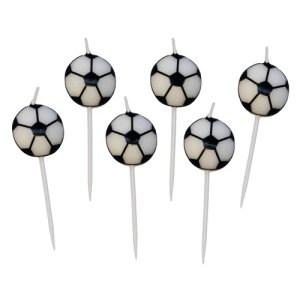 Tårtljus - Fotbollar - 6 st