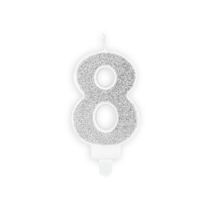 Tårtljus 8 Silver