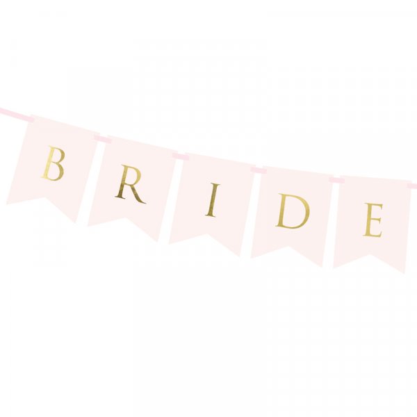 Vimpel - Bride Groom - Ljusrosa/Guld Vimpel - Bride Groom - Ljusrosa/Guld