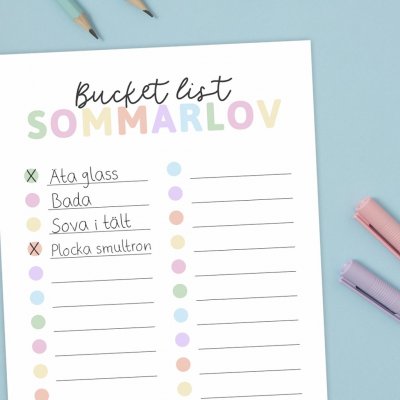 Bucket list - Sommarlov