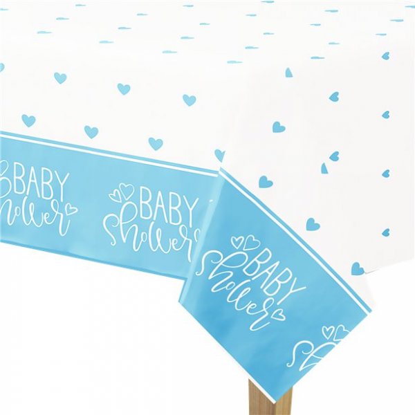 Bordsduk - Baby Shower - Bl� Hj�rtan