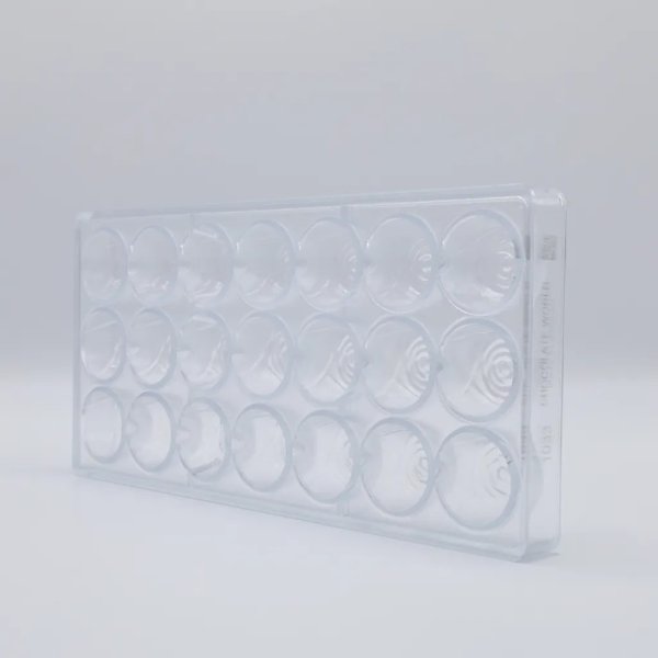Pralinform - CW1033 Stor ros - 3,4 cm - Chocolate World