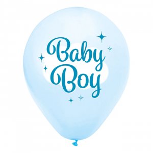 Ballonger Baby Boy ljusbl� 8-pack