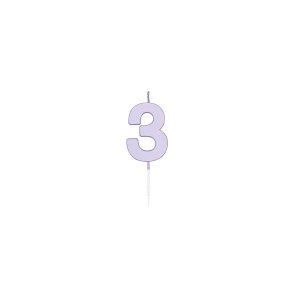 T�rtljus - Pastell Lila - 4,5 cm