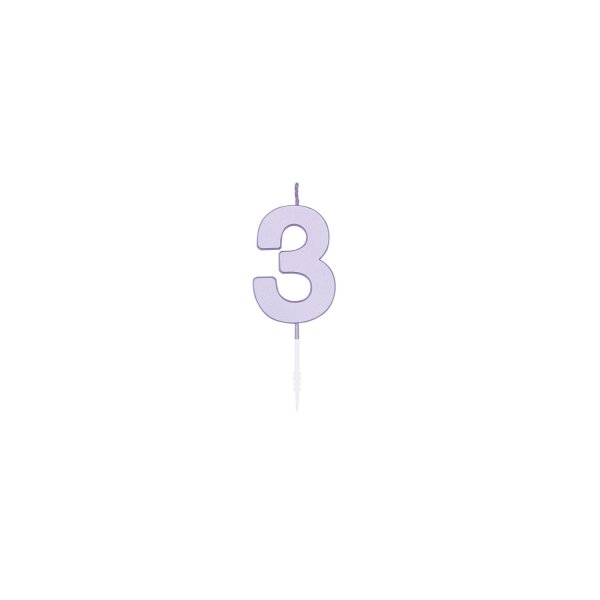 T�rtljus - Pastell Lila - 4,5 cm