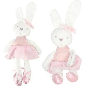 Mjukisdjur Kanin i rosa kl�nning 42 cm