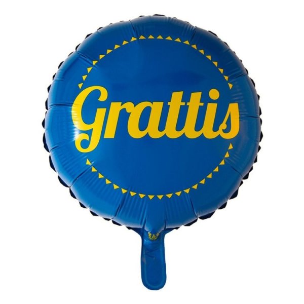 Folieballong \\\"Grattis\\\" Bl�