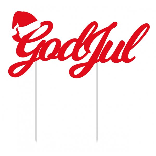 T�rtdekoration - God Jul - R�d